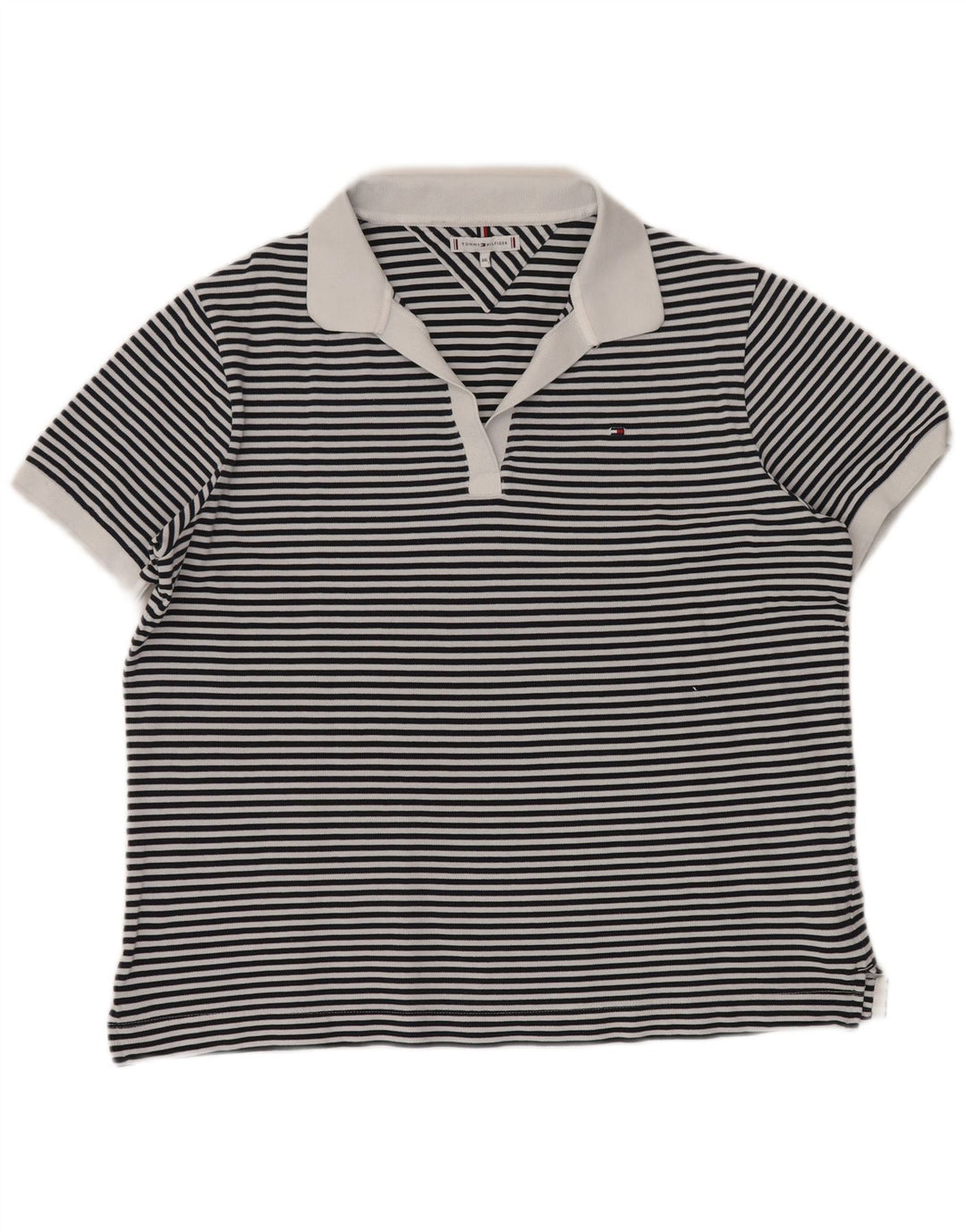 TOMMY HILFIGER Tricou polo pentru femei UK 20 2XL Bleumarin cu dungi Nautic