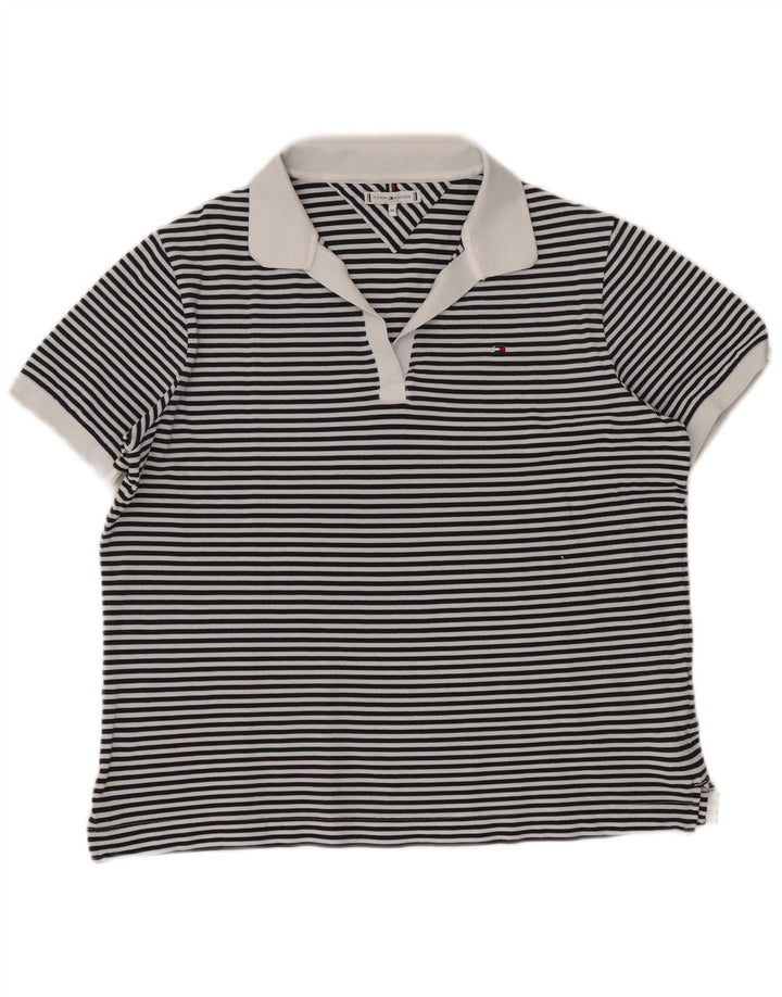 TOMMY HILFIGER Tricou polo pentru femei UK 20 2XL Bleumarin cu dungi Nautic