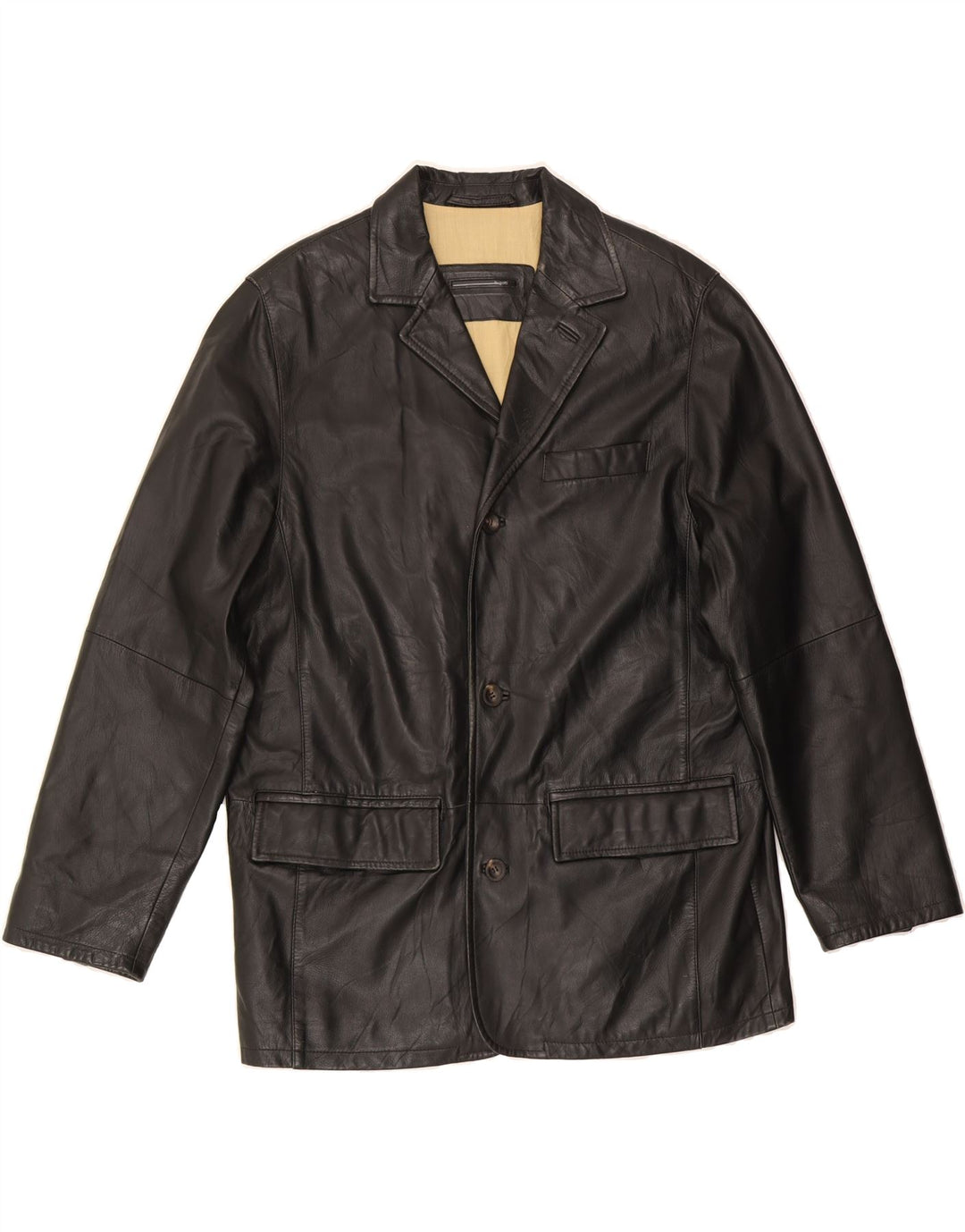 BUGATTI Mens Leather Jacket EU 48 Medium Black Leather Vintage Bugatti and Second-Hand Bugatti from Messina Hembry 