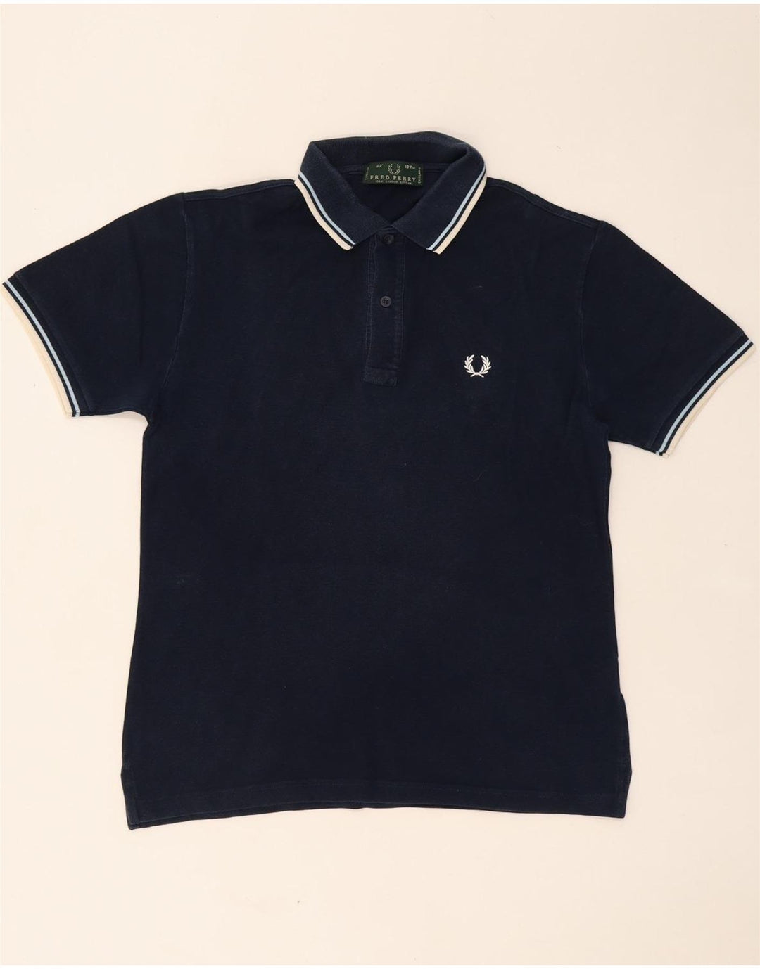 FRED PERRY Tricou polo pentru bărbați, bumbac, albastru bleumarin mediu