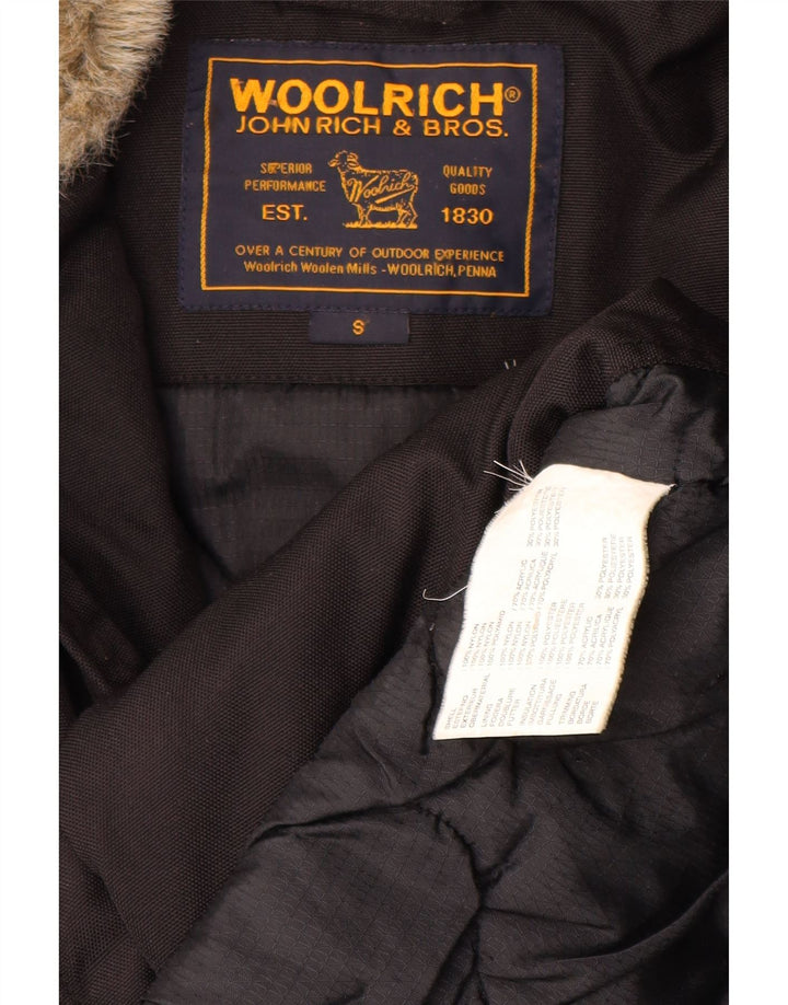 Jachetă parka cu glugă pentru bărbați Woolrich UK 36 Poliester negru mic