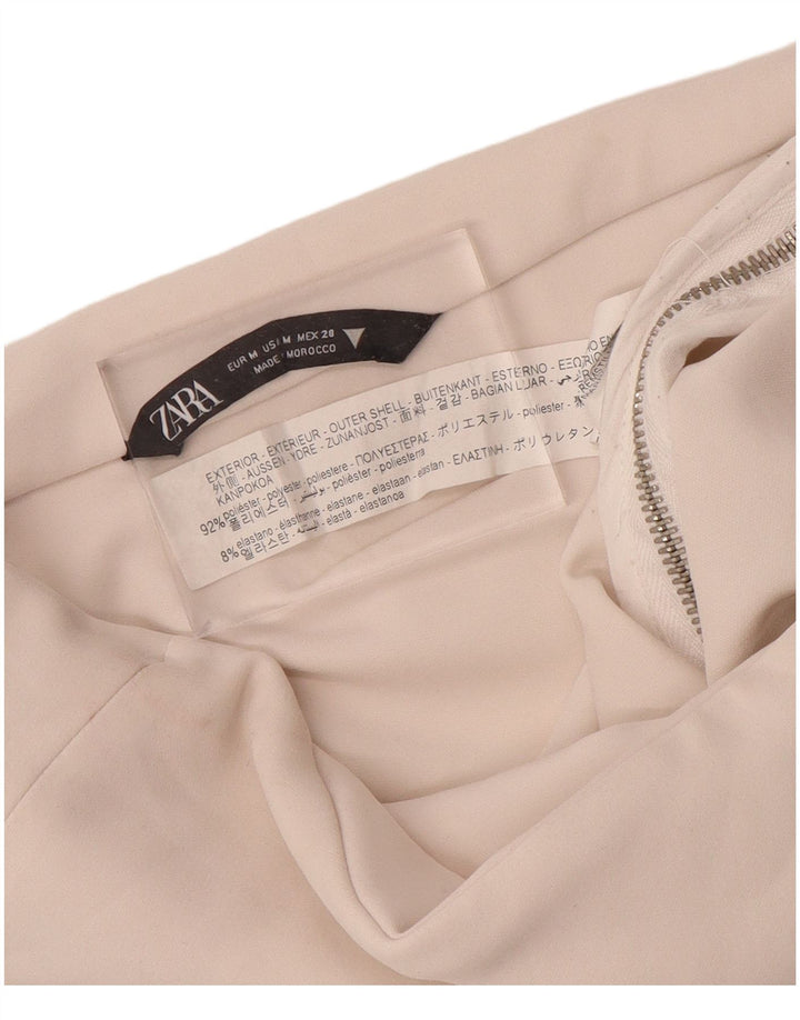Top Crop fără bretele pentru femei Zara UK 12 Medium Bej Poliester