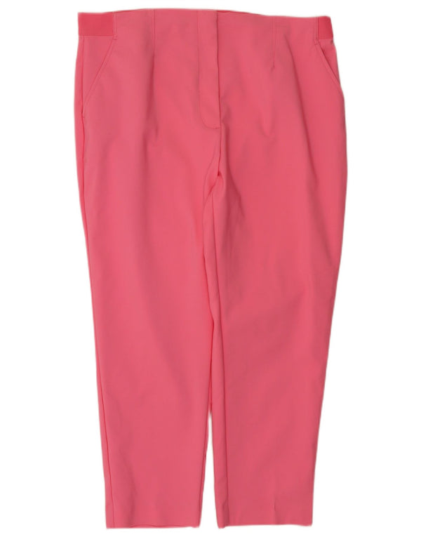 Pantaloni tăiați pentru femei Marks & Spencer UK 18 XL W38 L25 bumbac roz