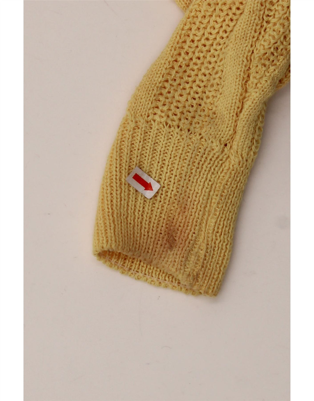 Pulover VINTAGE pentru femei cu gâtul cu barca UK 12 Acrilic galben mediu