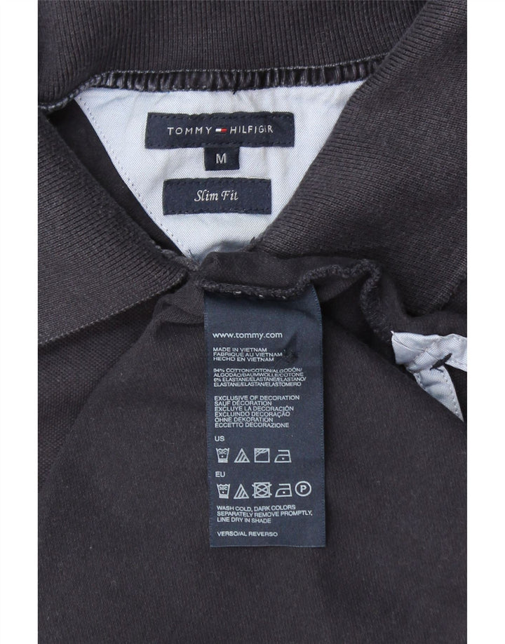 Tricou polo TOMMY HILFIGER pentru femei Slim Fit UK 12 Medium Bleumarin