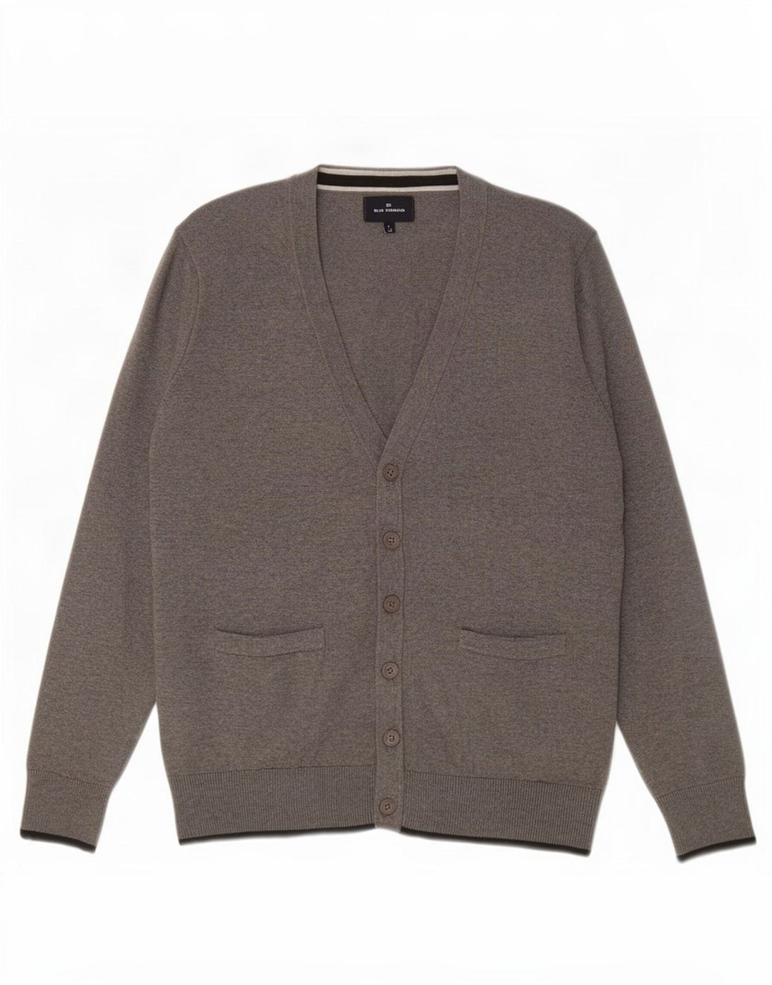 Pulover Cardigan Blue Harbour pentru bărbați Marks & Spencer, bumbac gri mediu