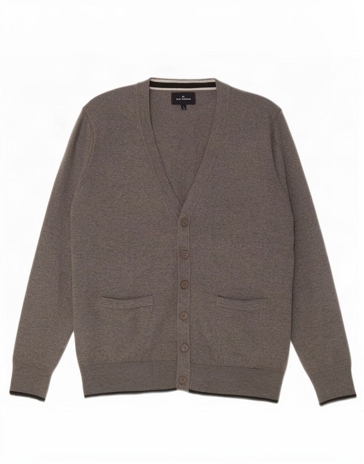 Pulover Cardigan Blue Harbour pentru bărbați Marks & Spencer, bumbac gri mediu