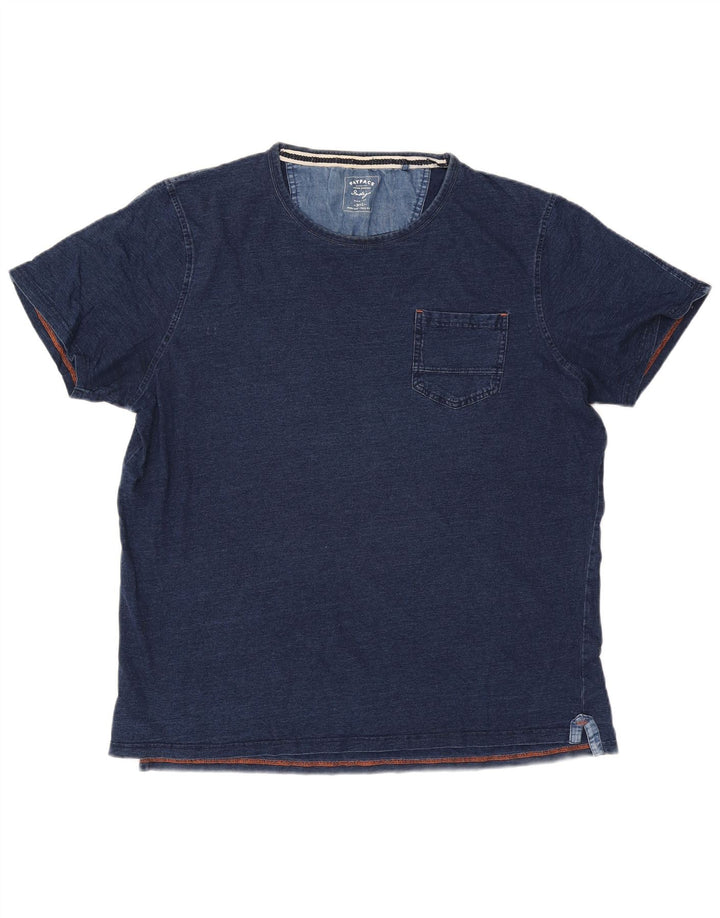 Tricou pentru bărbați Fat Face Indigo Top 2XL Bumbac bleumarin