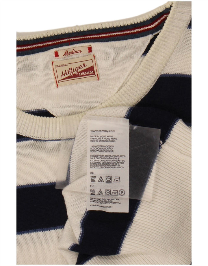 TOMMY HILFIGER Mens Classic Crew Neck Jumper Sweater Medium Navy Blue