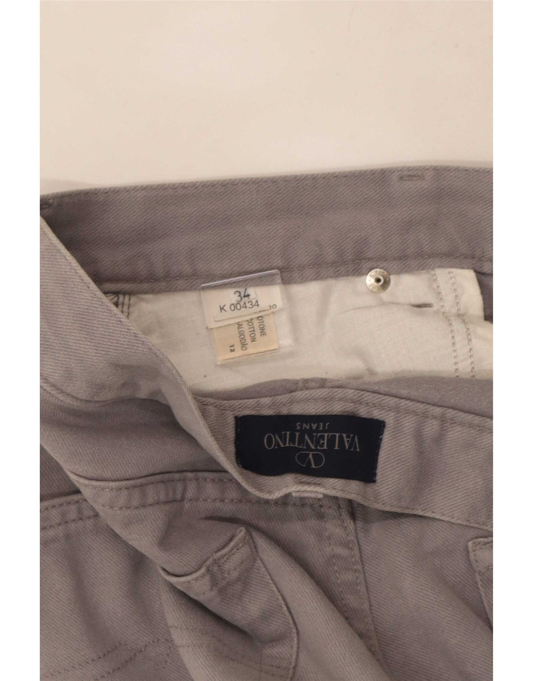 Blugi drepte pentru bărbați Valentino W34 L26 bumbac gri