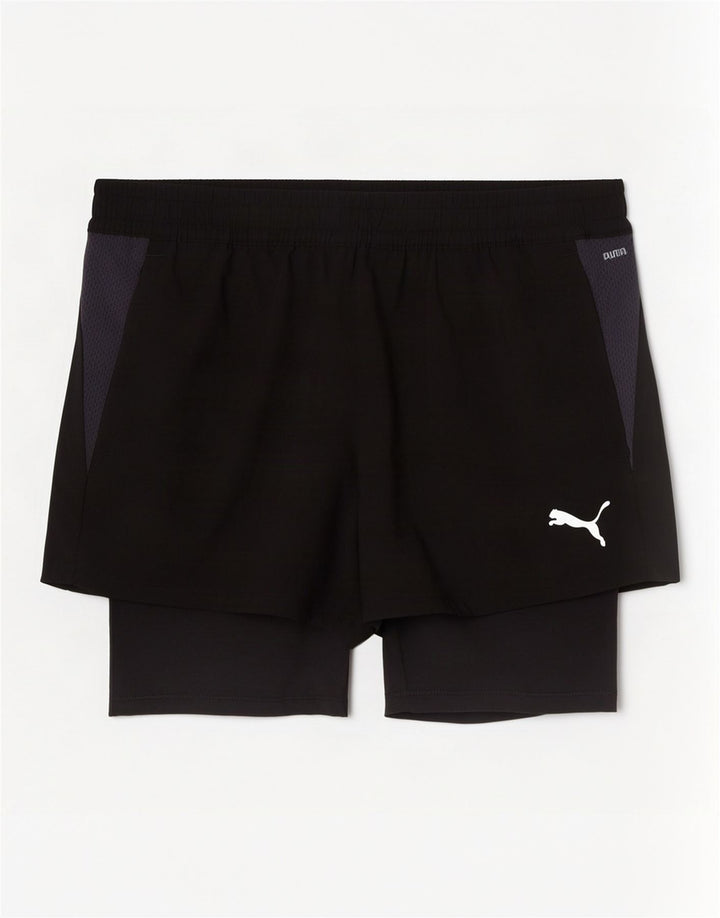 Pantaloni scurti sport Puma pentru bărbați, negru, poliester color bloc