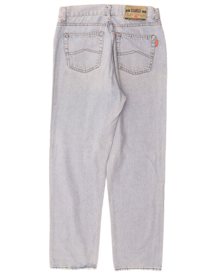 CASUCCI Blugi conici pentru femei cu talie înaltă IT 50 XL W28 L29 albastru bumbac