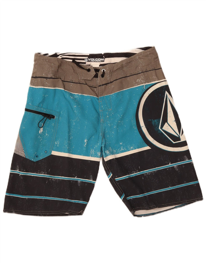 Pantaloni scurți de înot pentru bărbați Volcom, albastru mediu, poliester color bloc