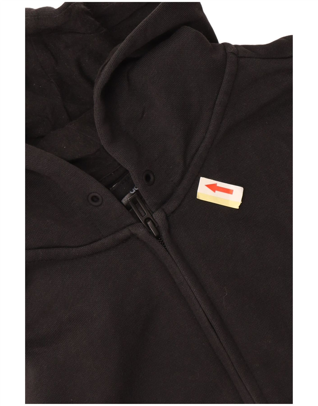 Pulover Adidas pentru femei cu fermoar, UK 14, bumbac negru mare