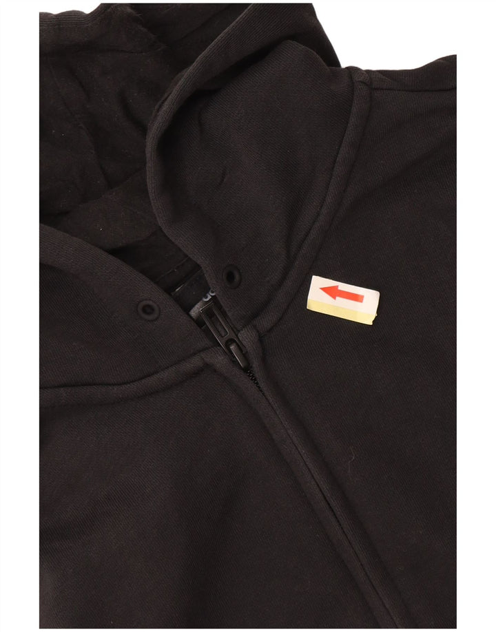 Pulover Adidas pentru femei cu fermoar, UK 14, bumbac negru mare