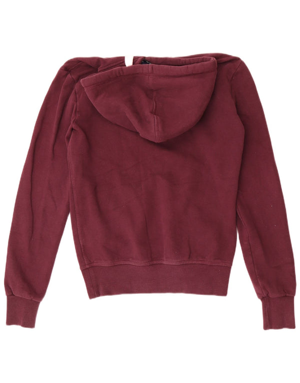 Pulover Superdry pentru bărbați cu grafică, bumbac, retro, mic, burgundă