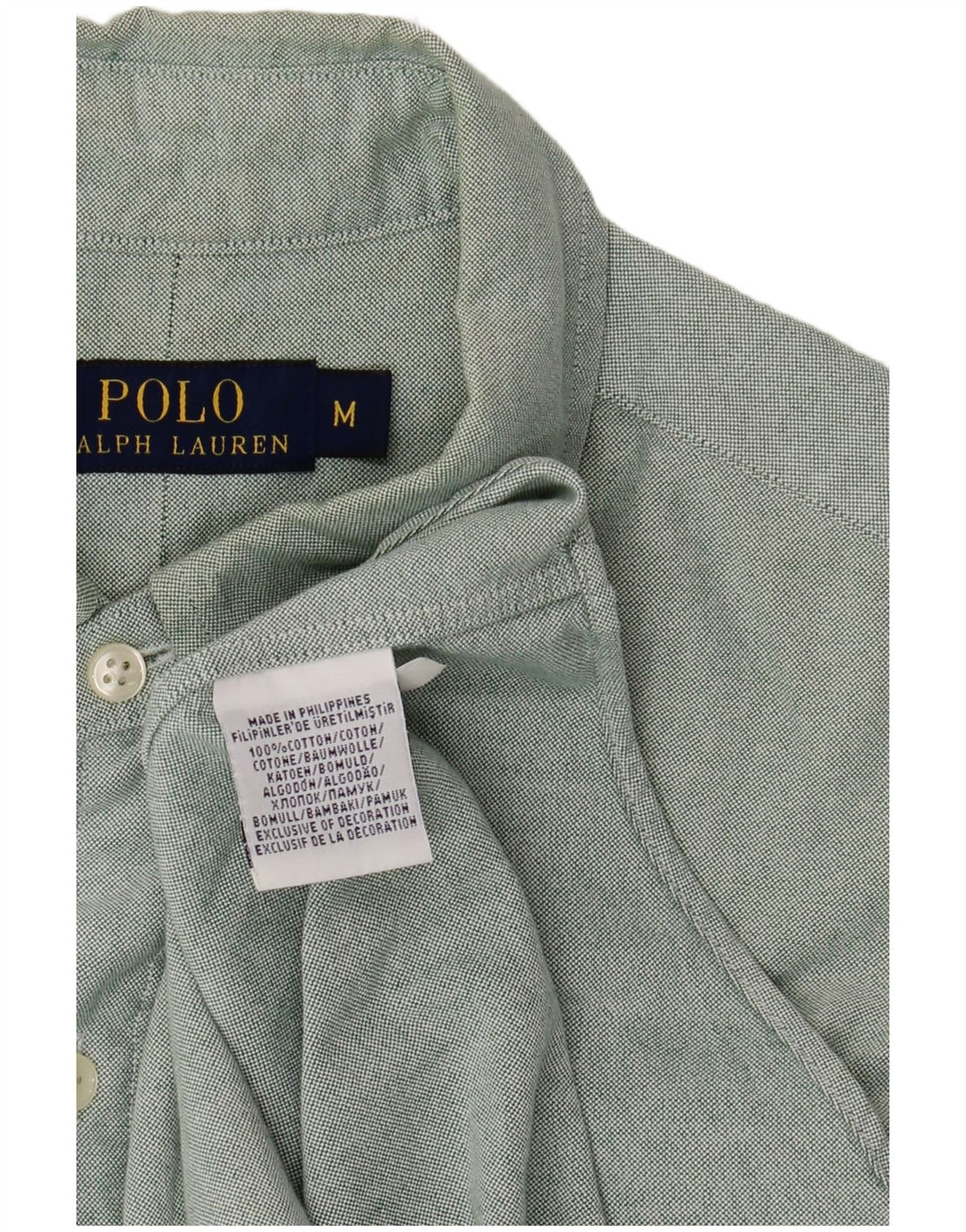 Cămașă POLO RALPH LAUREN pentru bărbați, bumbac verde mediu