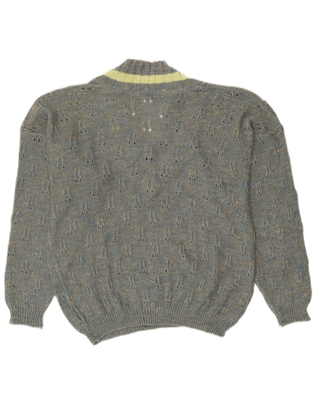 VINTAGE Pulover cu decolteu în V pentru femei UK 18 XL gri