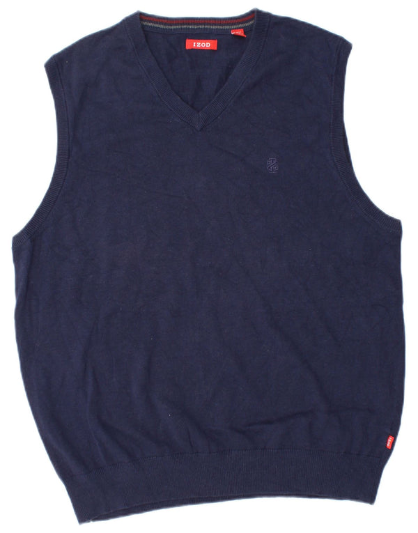 Izod Mens Vest Tank Top Bumbac Mediu Bleumarin