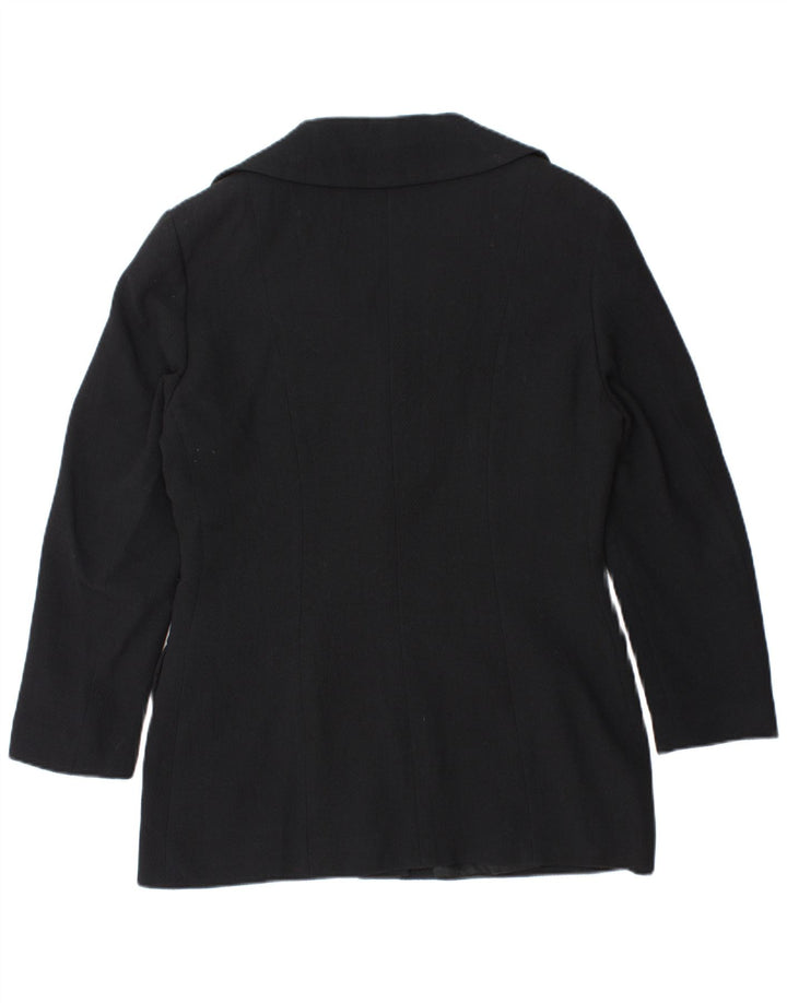 Blazer Vintage pentru femei cu 4 nasturi IT 48 XL Lână bleumarin