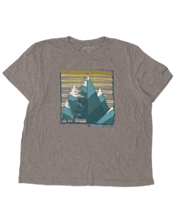 EDDIE BAUER Tricou grafic pentru bărbați Top XL bumbac gri