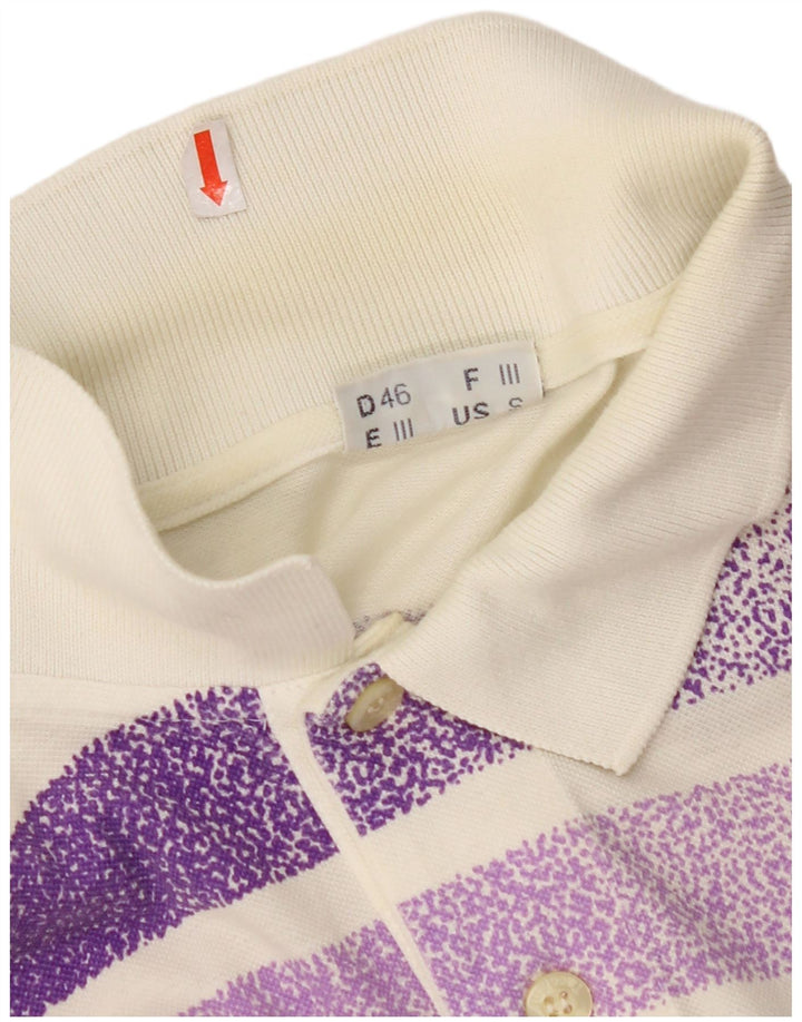 SERGIO TACCHINI Tricou polo pentru bărbați, mic din bumbac cu dungi alb