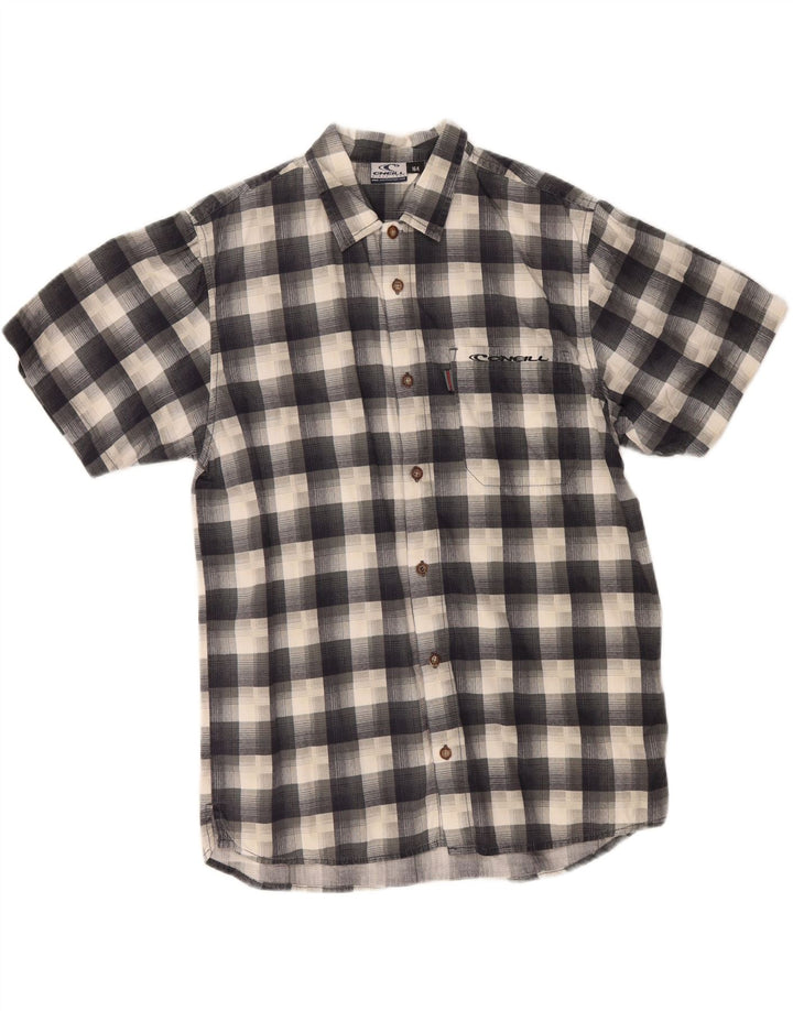 O'NEILL Boys Short Sleeve Shirt 14-15 Years Black Check Cotton Vintage O'Neill and Second-Hand O'Neill from Messina Hembry 