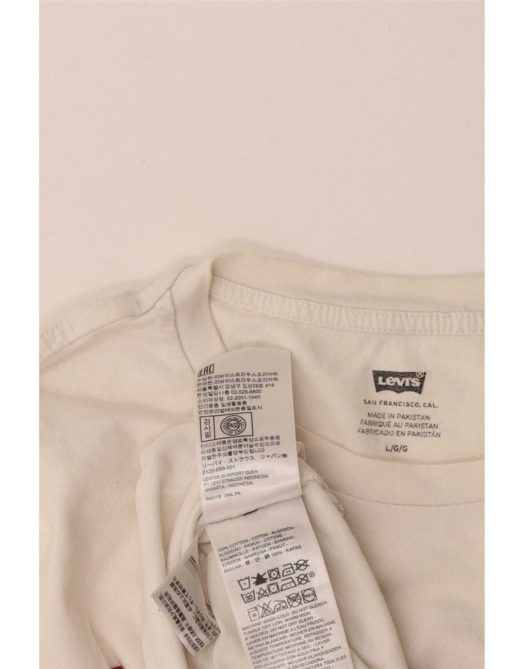 Tricou grafic Levi's pentru bărbați Top mare din bumbac alb