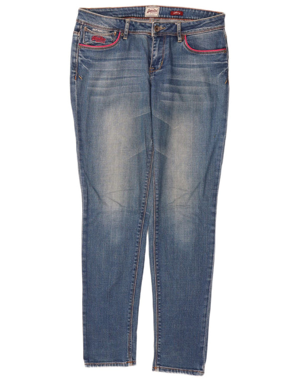 SUPERDRY blugi skinny pentru femei W30 L32 bumbac albastru