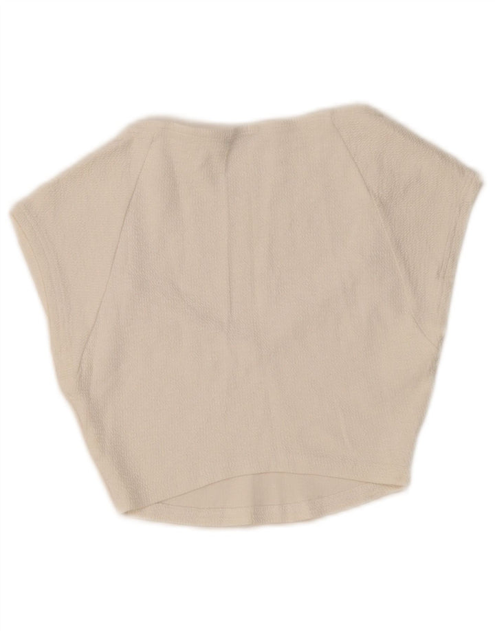 Bluză Crop Top pentru femei Zara UK 12 Medium White
