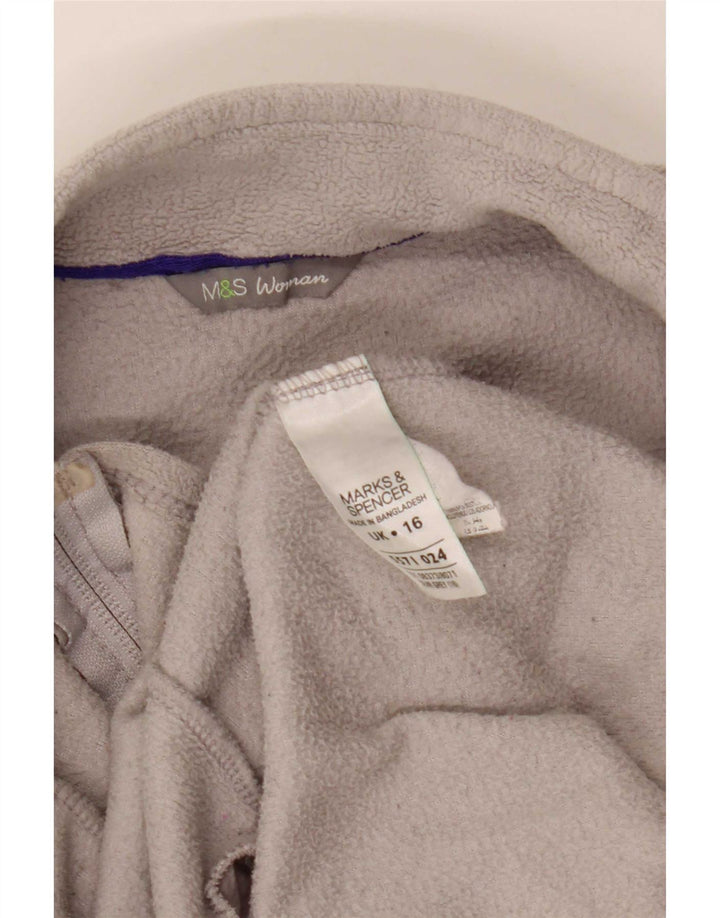 Jachetă fleece pentru femei Marks & Spencer UK 16 mare poliester gri