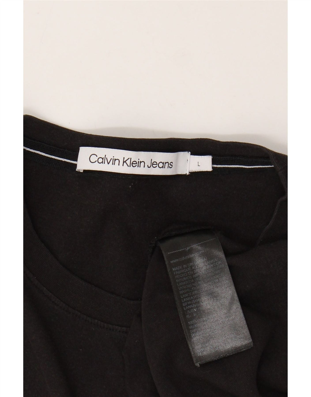 CALVIN KLEIN JEANS Tricou pentru femei Top UK 16 Large Black Bumbac