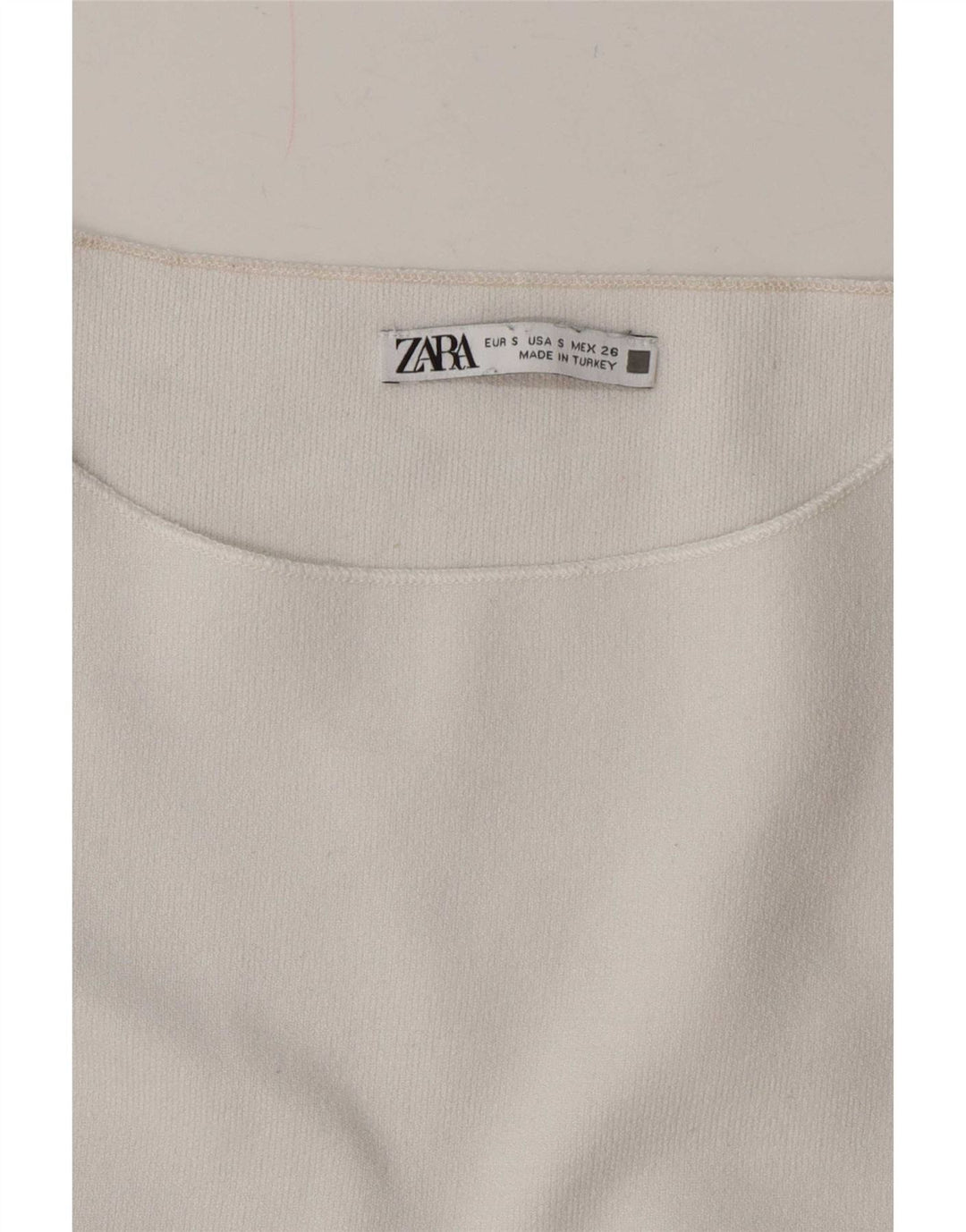 Bluză Zara pentru femei Crop Batwing Top UK 8 Small White