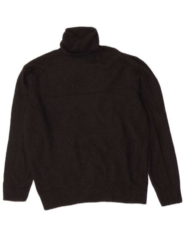 Pulover pentru femei Zara cu gât rulat UK 14 Lână neagră medie