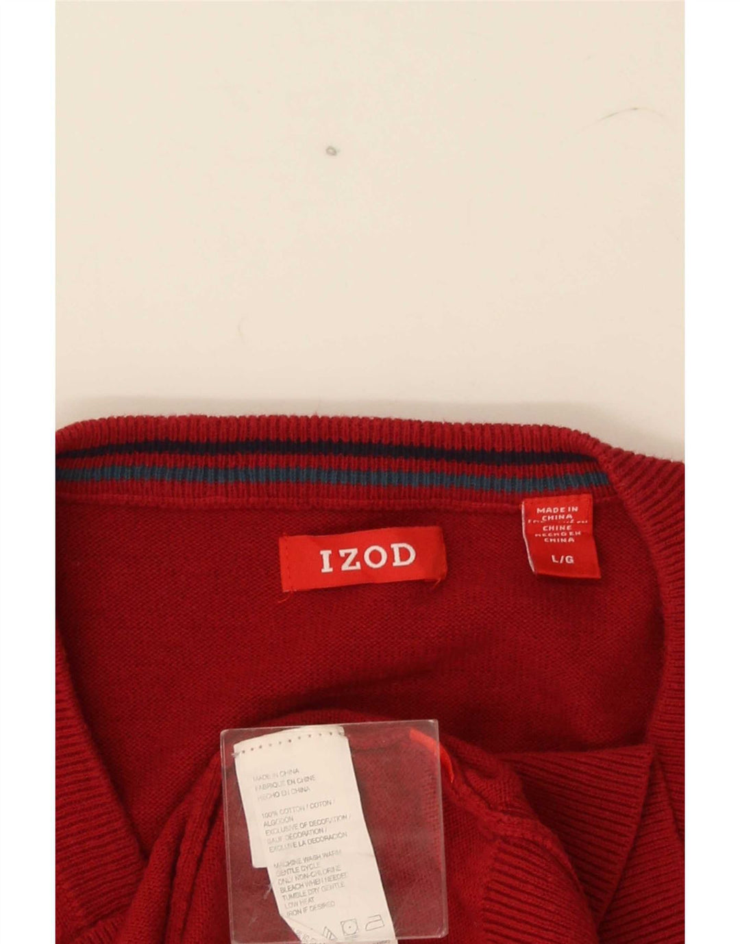 Izod Mens Vest Tank Top Mare Bumbac Roșu