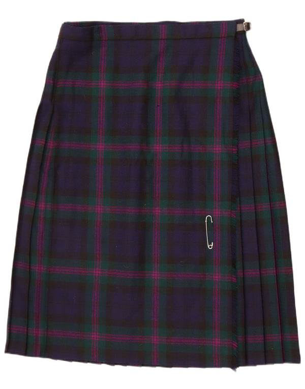 Highland Home Industries Fusta Wrap pentru femei UK 20 2XL W34 Bleumarin Check