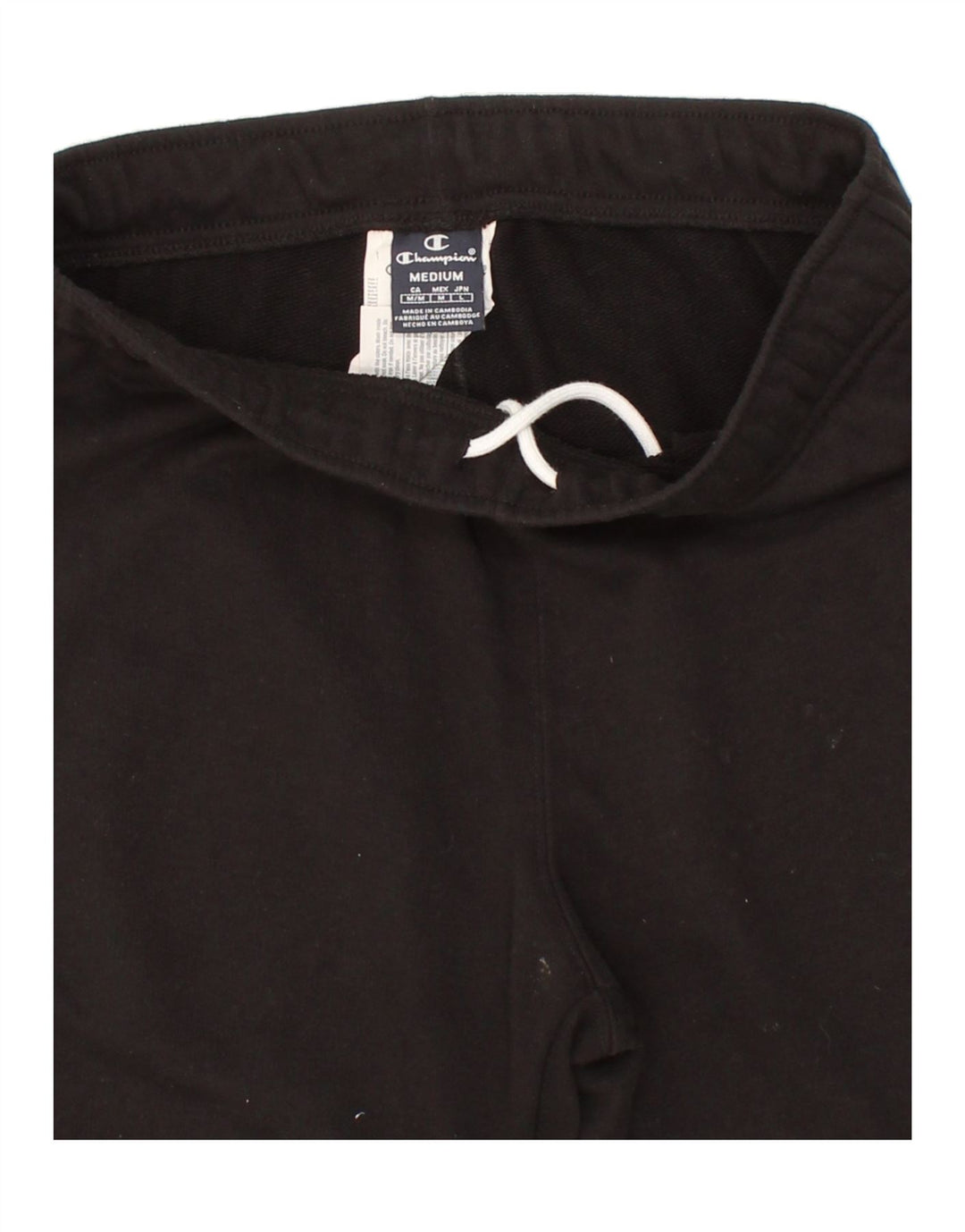 CHAMPION Womens Tracksuit Trousers UK 14 Medium Black Cotton Vintage Champion and Second-Hand Champion from Messina Hembry 