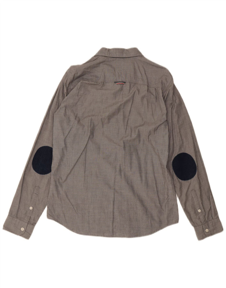 Cămașă pentru bărbați Tommy Hilfiger, bumbac, gri mediu
