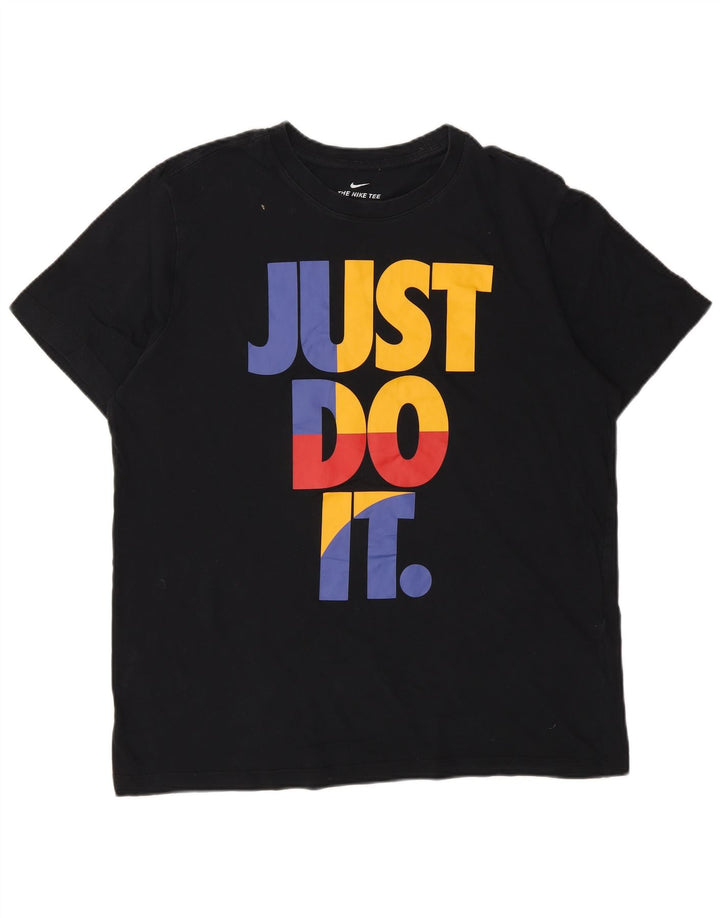 Tricou grafic Nike pentru bărbați Top mare din bumbac negru