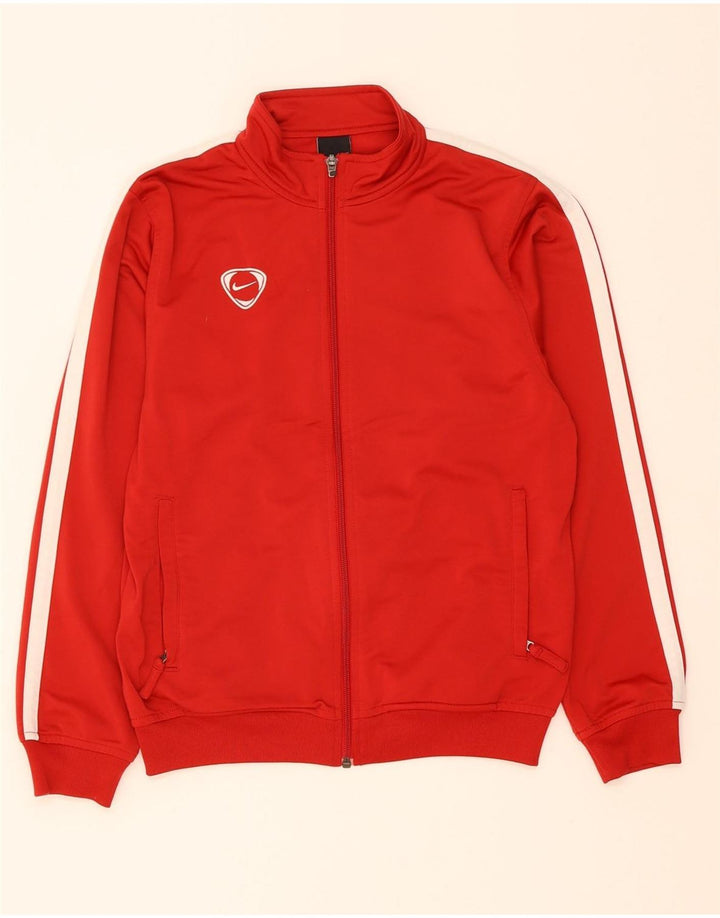 NIKE Boys Tracksuit Top Jacket 12-13 Years Large Red