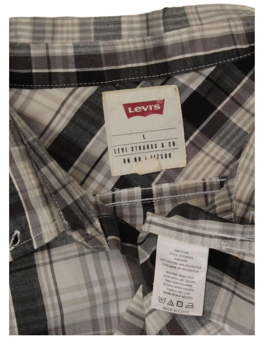 Cămașă pentru bărbați Levi's, mare, gri din bumbac