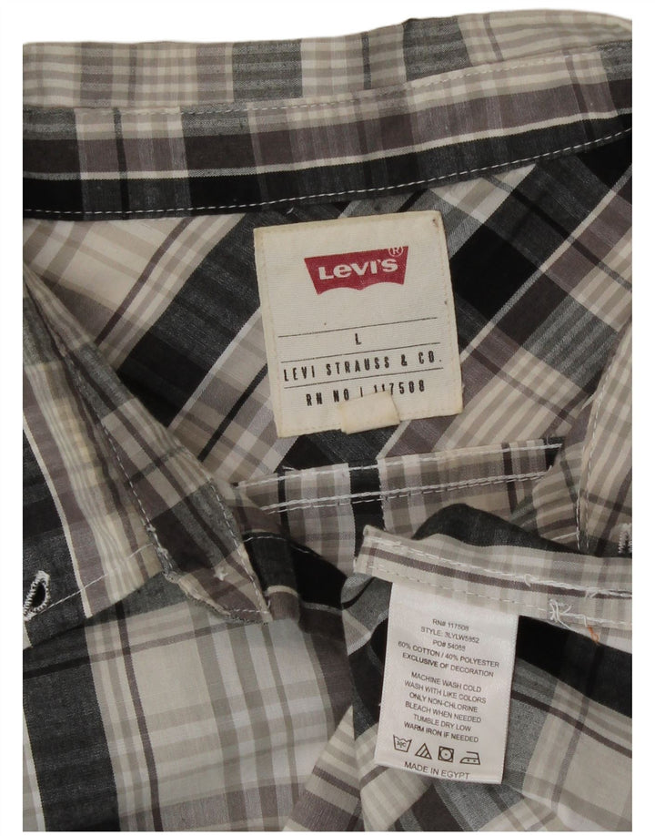 Cămașă pentru bărbați Levi's, mare, gri din bumbac