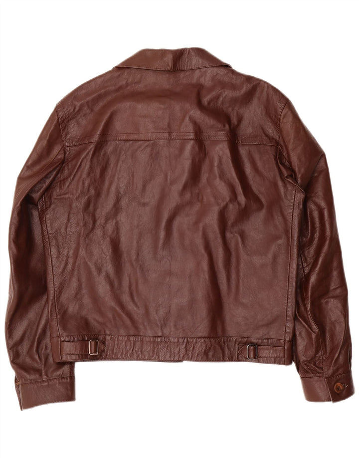 Jachetă de piele pentru bărbați VINTAGE UK 38 maro mediu