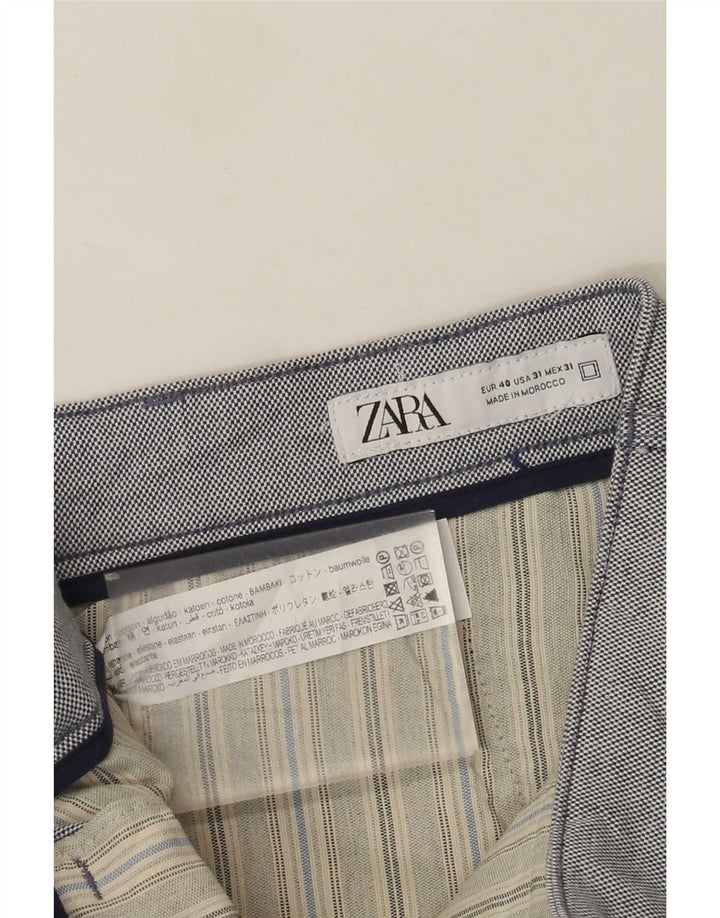 Pantaloni scurți chino pentru bărbați Zara EU 40 Medium W31 Gri Bumbac