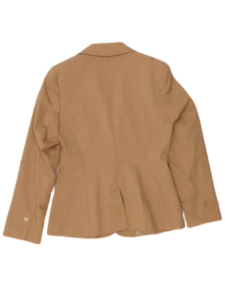 Jachetă Blazer pentru femei Oasis cu 2 nasturi UK 12 Medium Bej Poliester Clasic