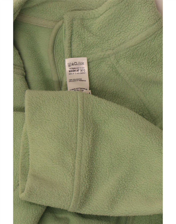 Jachetă fleece pentru femei Marks & Spencer UK 16 Poliester verde mare