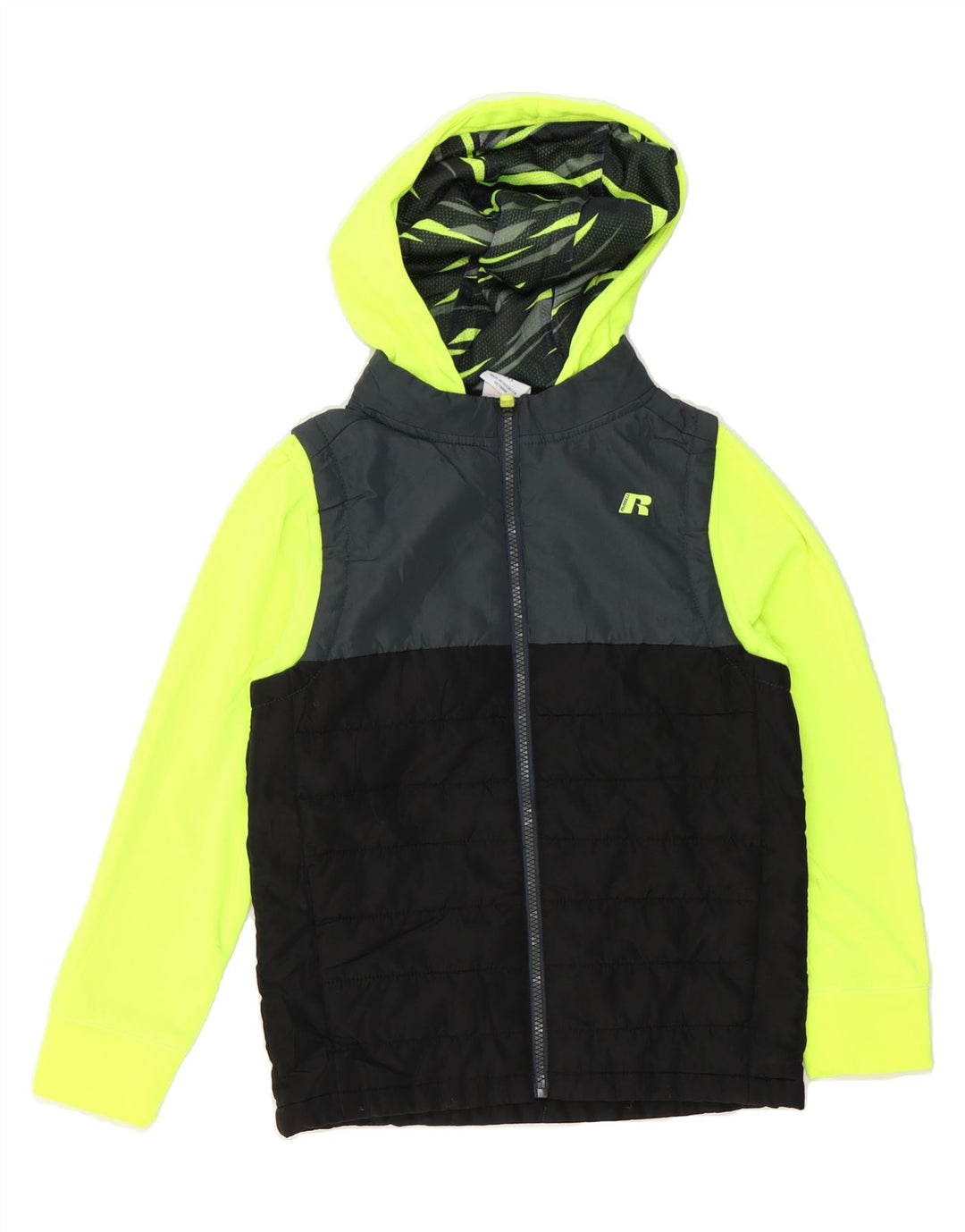 RUSSELL ATHLETIC Boys Windbreaker Jacket 7-8 Years Medium Black Vintage Russell Athletic and Second-Hand Russell Athletic from Messina Hembry 