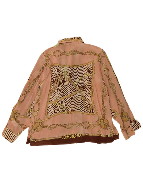 Bluză vintage cămașă de călărie pentru femei IT 54 3XL Roz Colorblock
