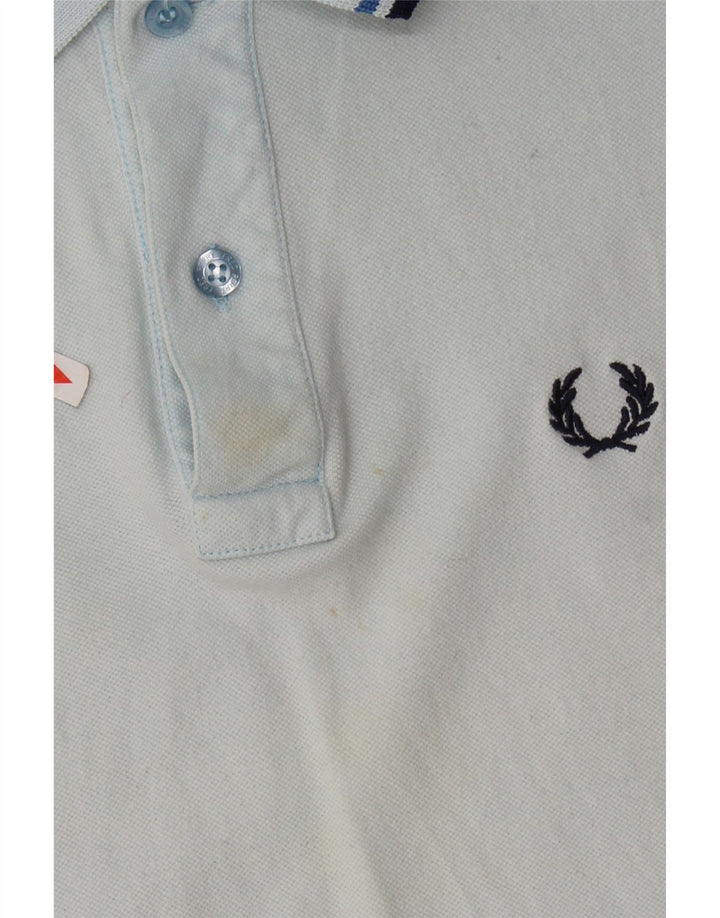 FRED PERRY Tricou polo pentru bărbați, ușor și elastic, din bumbac albastru mic