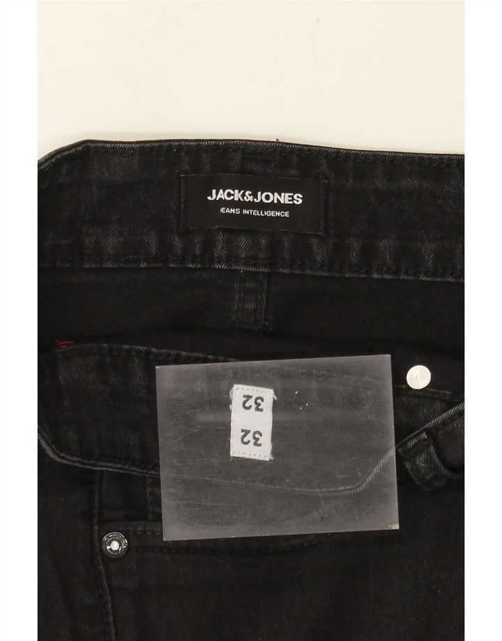JACK & JONES Blugi subțiri pentru bărbați W32 L32 negri